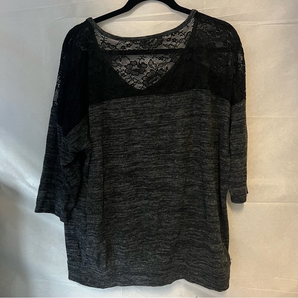 Torrid Relaxed Fit Super Soft Plush V-Neck Lace Yoke Dolman Top XL - Picture 9 of 14